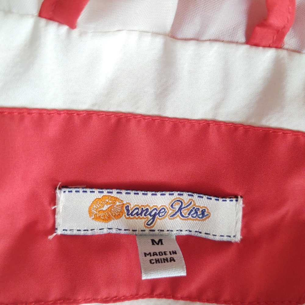 NWOT-Rang Kiss Men's nylon jacket Size M color red,white and black - Picture 9 of 13
